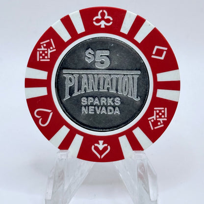 Plantation Sparks Nevada 1990 $5 Casino Chip N1034
