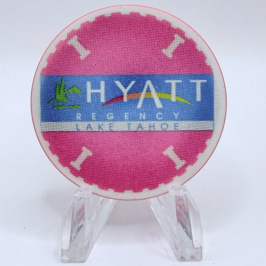 Hyatt Regency (Lake Tahoe) Incline Village Nevada 1991 'Pink' Series 1 Roulette Casino Chip N0708