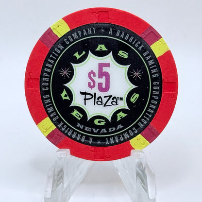 Plaza Hotel and Casino Las Vegas Nevada 2004 $5 Casino Chip E3097