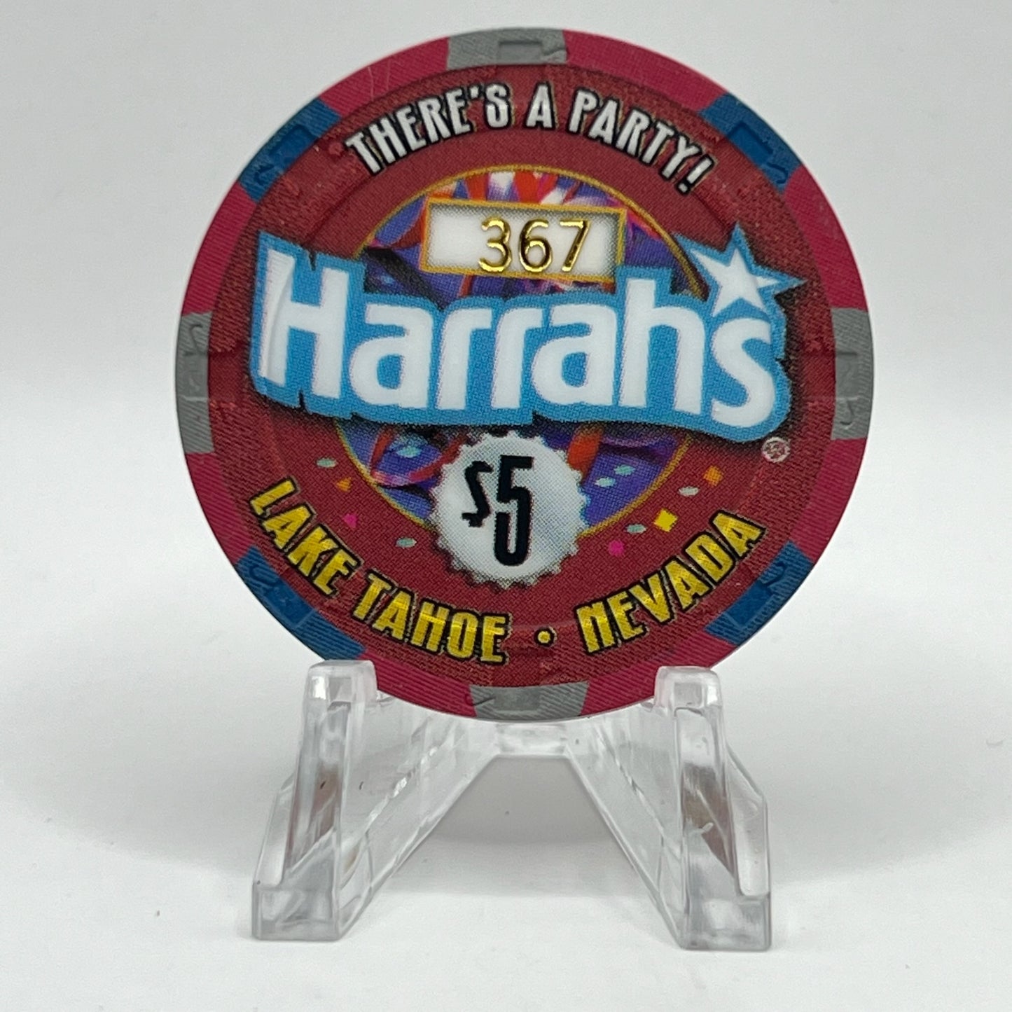 Harrah's Lake Tahoe NV 1998 LE $5 Chip V2698