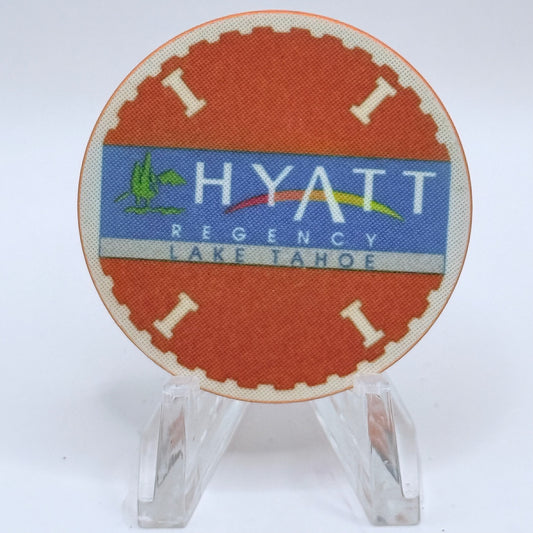 Hyatt Regency (Lake Tahoe) Incline Village Nevada 1991 'Orange' Series 1 Roulette Casino Chip N0708