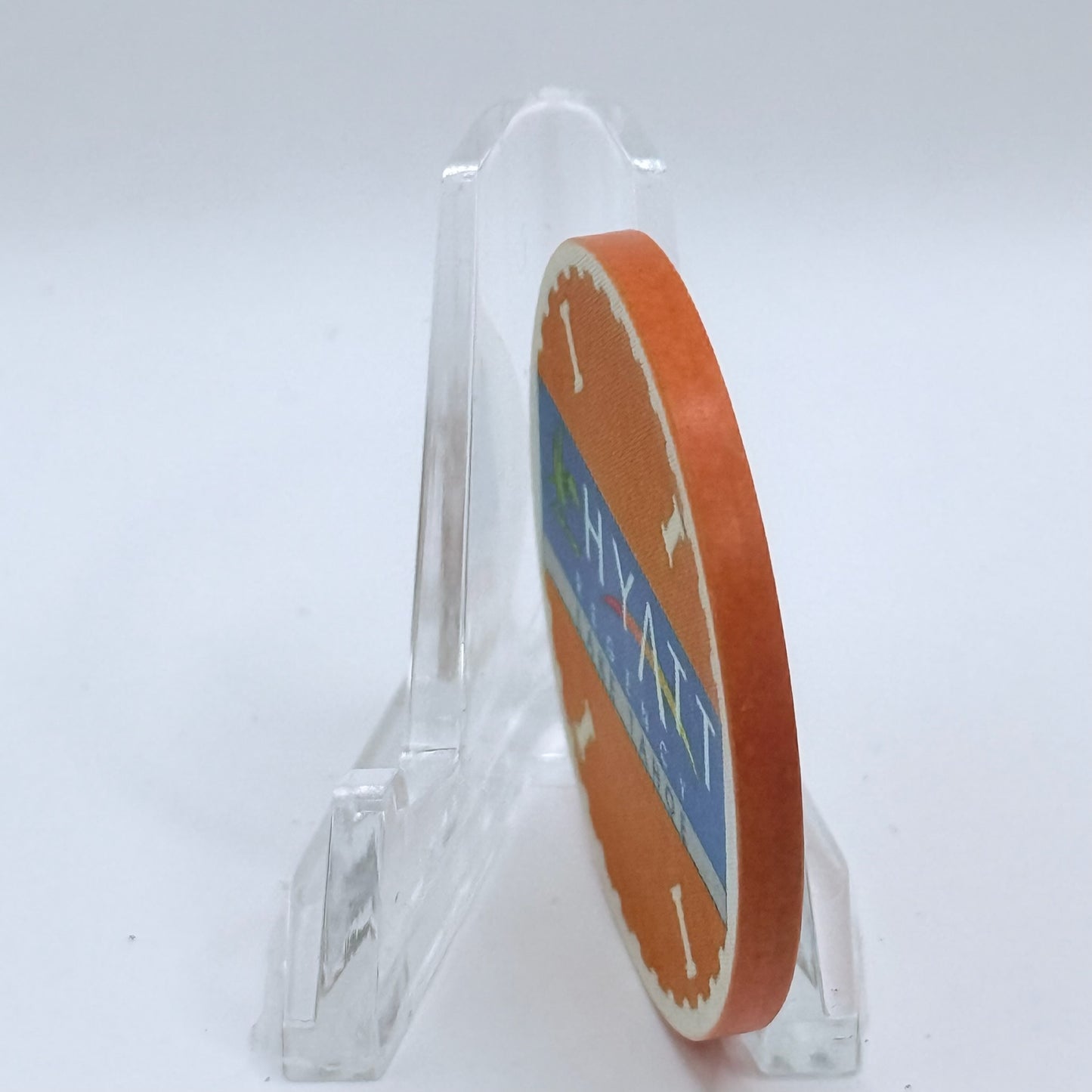 Hyatt Regency (Lake Tahoe) Incline Village Nevada 1991 'Orange' Series 1 Roulette Casino Chip N0708