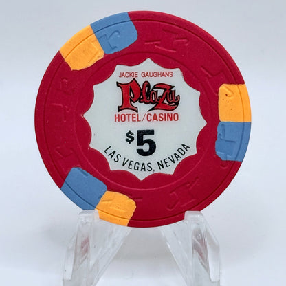 Jackie Gaughan's Plaza Las Vegas Nevada 1992 $5 Casino Chip N6231