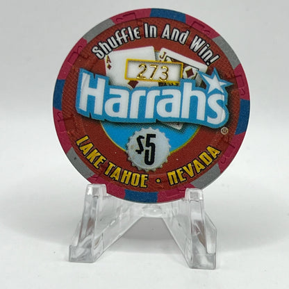 Harrah's Lake Tahoe NV 1998 LE $5 Chip V2697