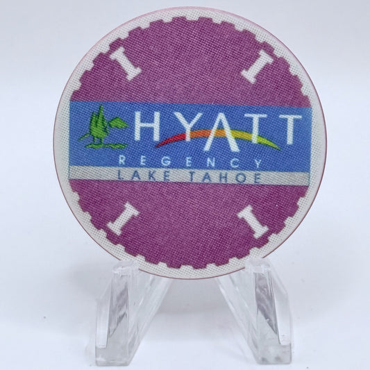 Hyatt Regency (Lake Tahoe) Incline Village Nevada 1991 'Purple' Series 1 Roulette Casino Chip N0708