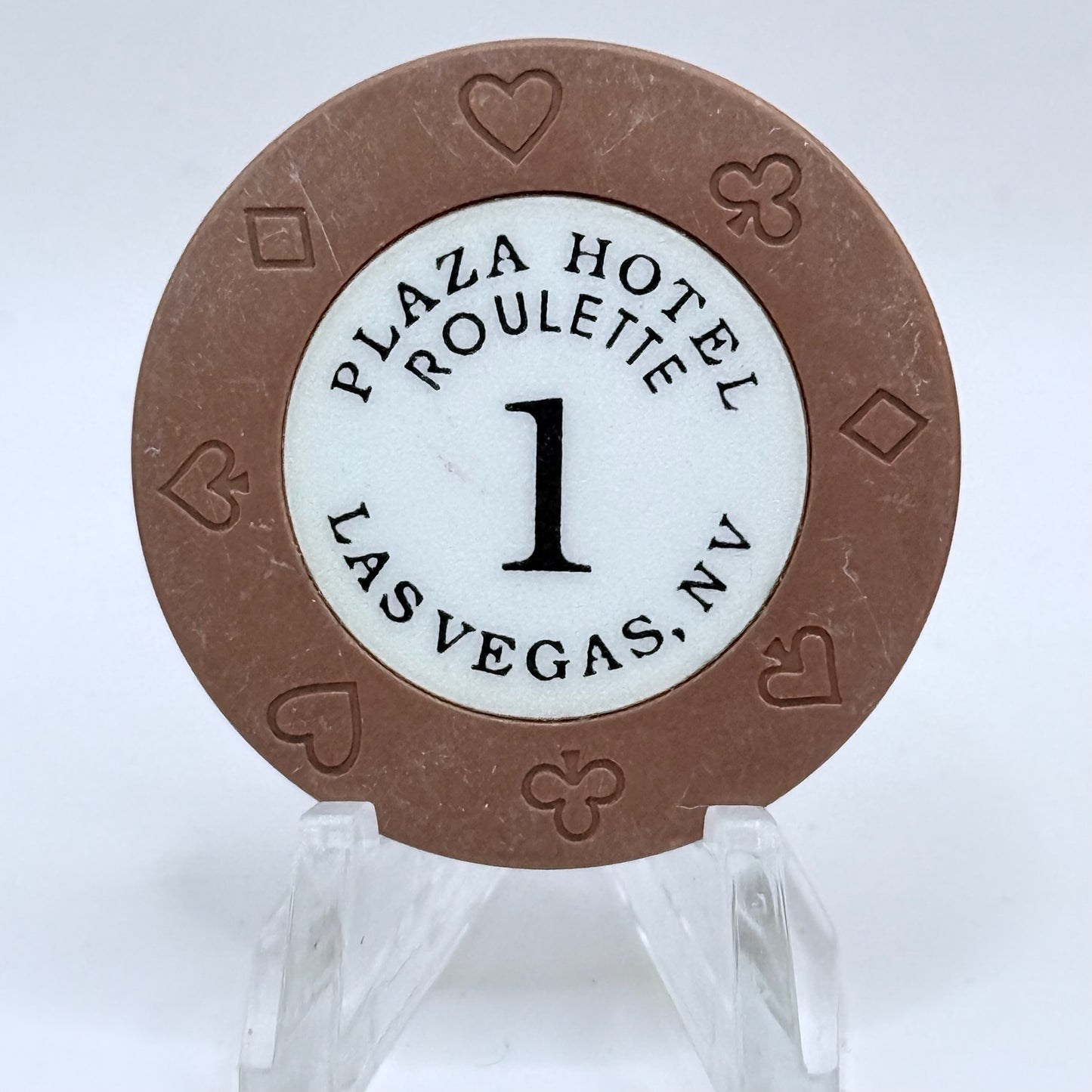 Jackie Gaughan's Plaza Las Vegas Nevada 1992 Series 1 Roulette Casino Chip V6829