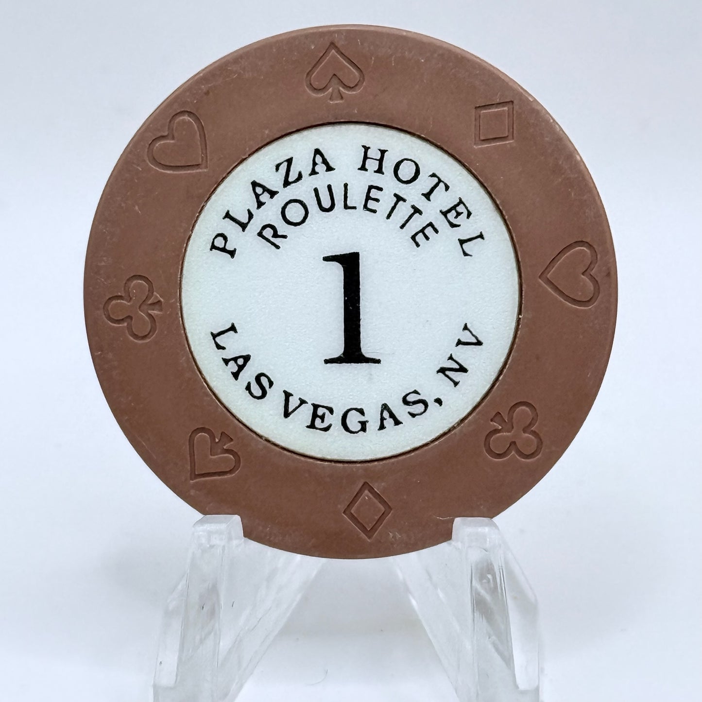 Jackie Gaughan's Plaza Las Vegas Nevada 1992 Series 1 Roulette Casino Chip V6829