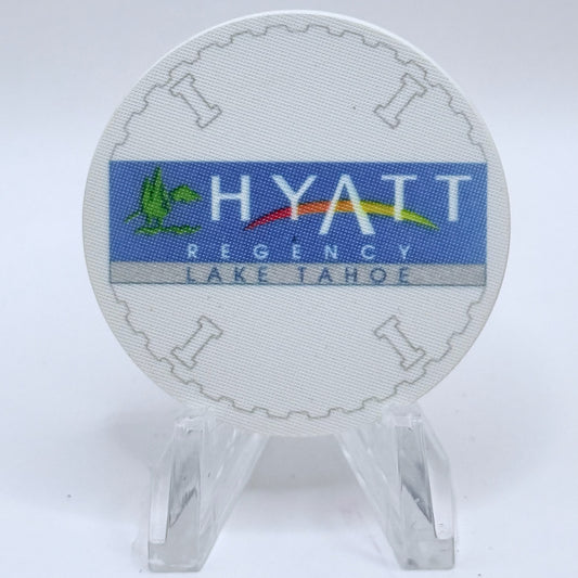 Hyatt Regency (Lake Tahoe) Incline Village Nevada 1991 'White' Series 1 Roulette Casino Chip N0708