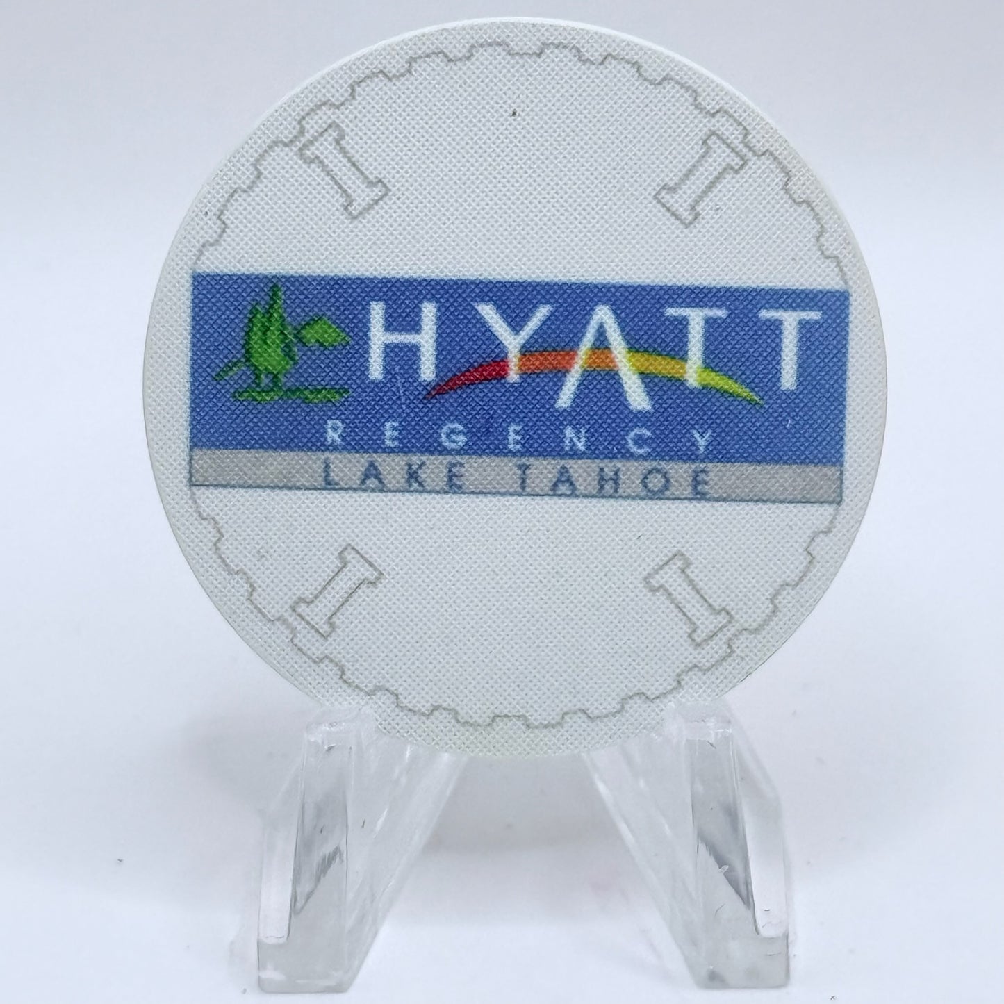 Hyatt Regency (Lake Tahoe) Incline Village Nevada 1991 'White' Series 1 Roulette Casino Chip N0708