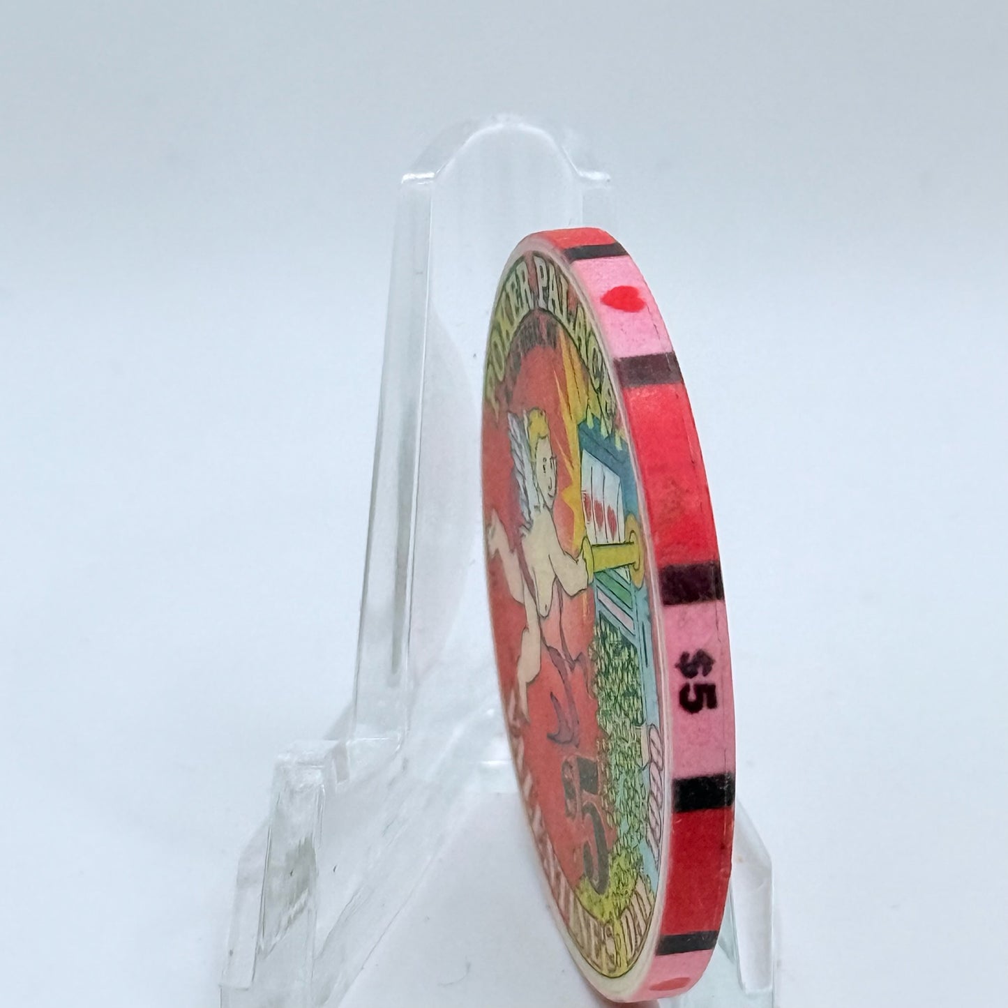 Poker Palace N. Las Vegas Nevada 1999 'Happy Valentine's Day' LE $5 Casino Chip V3232