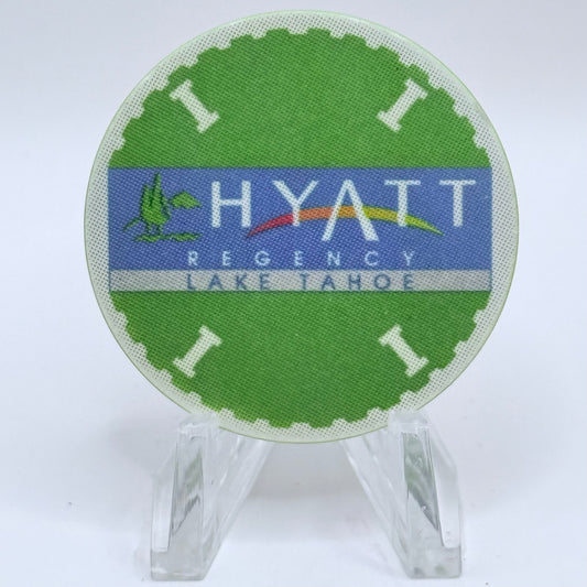 Hyatt Regency (Lake Tahoe) Incline Village Nevada 1991 'Green' Series 1 Roulette Casino Chip N0708