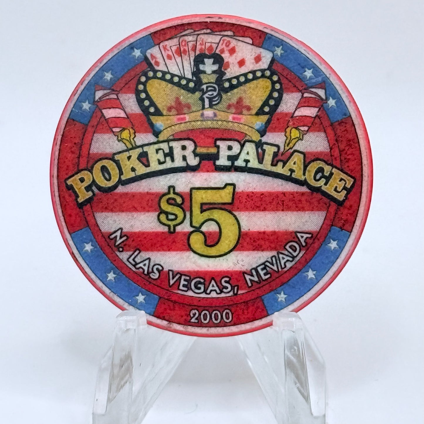 Poker Palace N. Las Vegas Nevada 2000 '4th Of July' LE $5 Casino Chip V5301