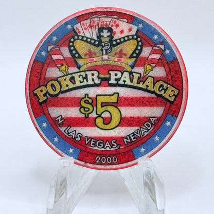 Poker Palace N. Las Vegas Nevada 2000 '4th Of July' LE $5 Casino Chip V5301