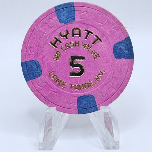 Hyatt Regency (Lake Tahoe) Incline Village Nevada 1980s $5 NCV Casino Chip V4660