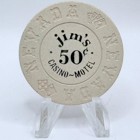 Jim's Casino Wendover Nevada 1980 $0.50 Casino Chip N6084