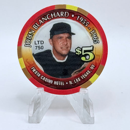 Fiesta Rancho N. Las Vegas Nevada 1999 'John Blanchard' LE $5 Casino Chip V4120