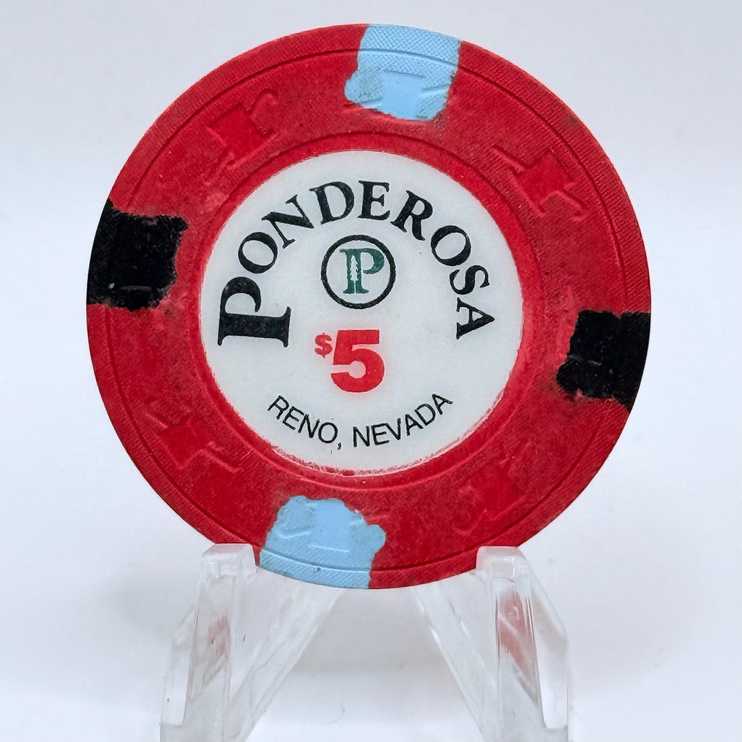Ponderosa Reno Nevada 1990 $5 Casino Chip N5463