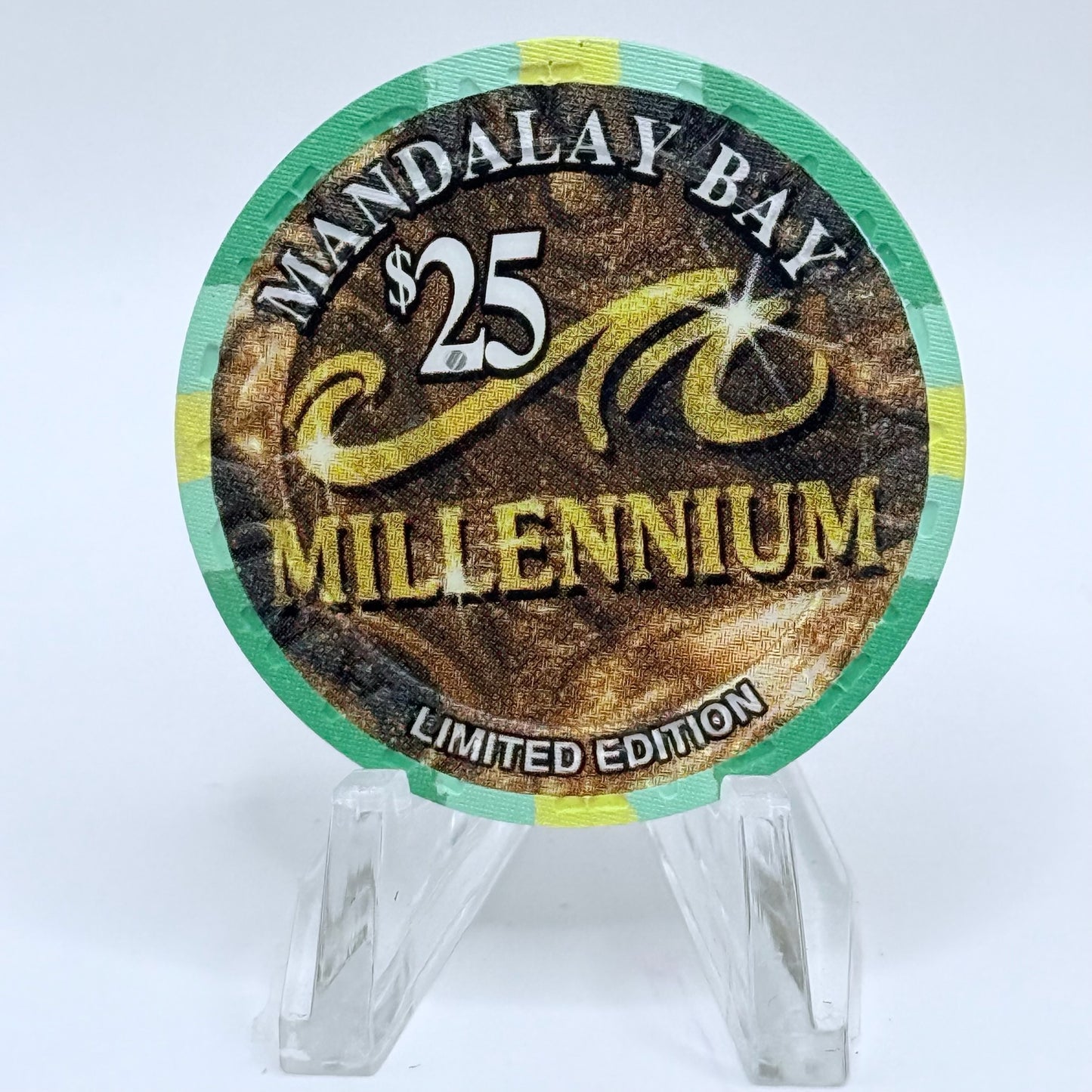 Mandalay Bay Las Vegas Nevada 2000 'Millennium' LE $25 Casino Chip V4817