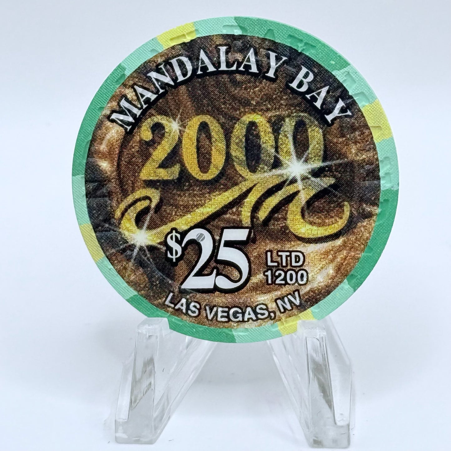 Mandalay Bay Las Vegas Nevada 2000 'Millennium' LE $25 Casino Chip V4817