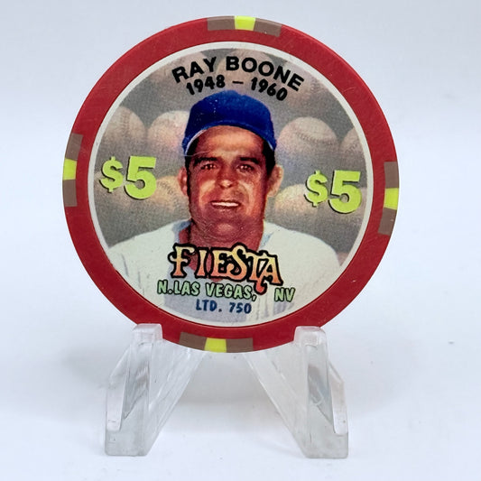 Fiesta Rancho N. Las Vegas Nevada 1997 'Ray Boone' Series 4 LE $5 Casino Chip N9641