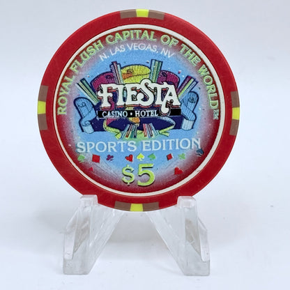 Fiesta Rancho N. Las Vegas Nevada 1997 'Ray Boone' Series 4 LE $5 Casino Chip N9641