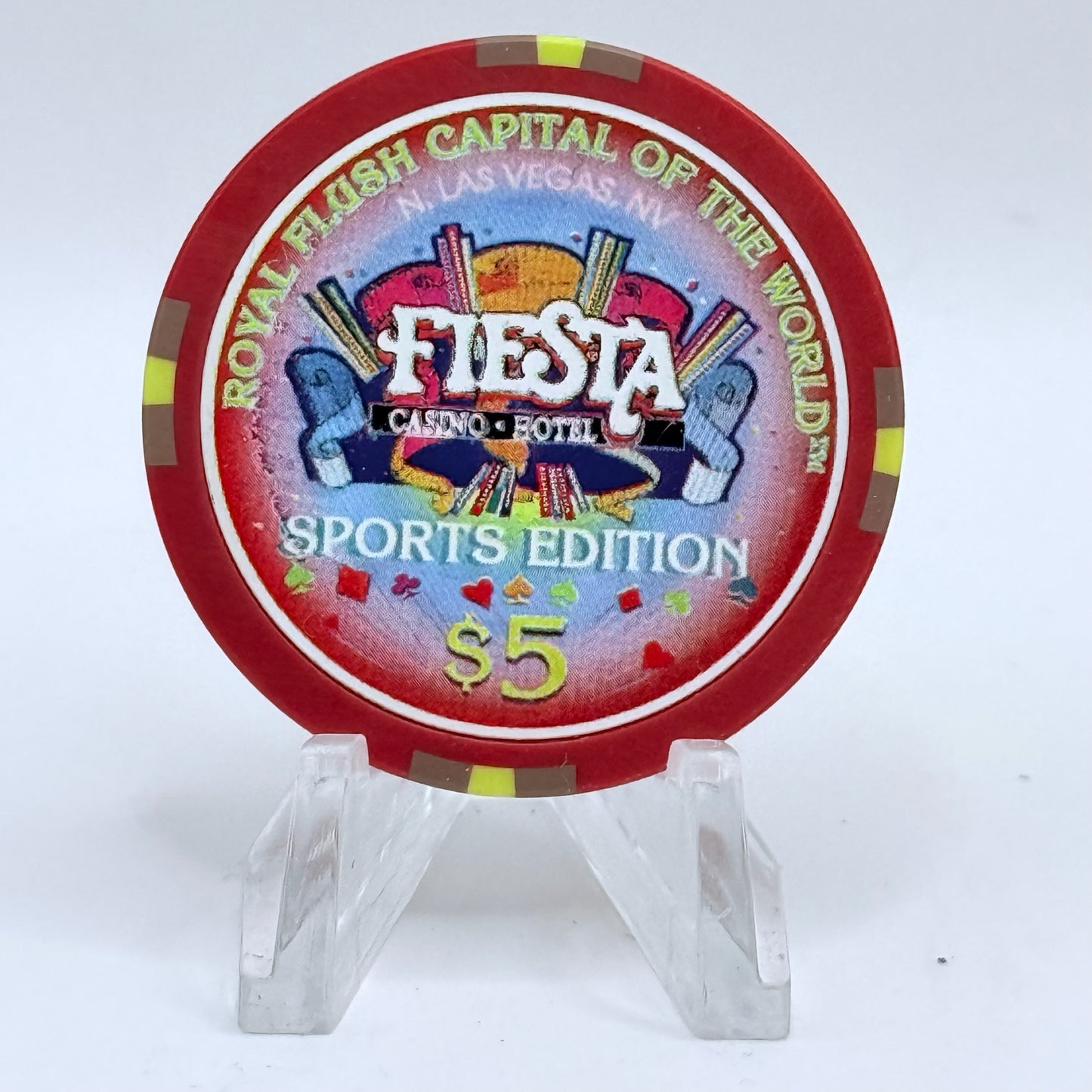 Fiesta Rancho N. Las Vegas Nevada 1997 'Mahlon Duckett' Series 4 LE $5 Casino Chip N9639