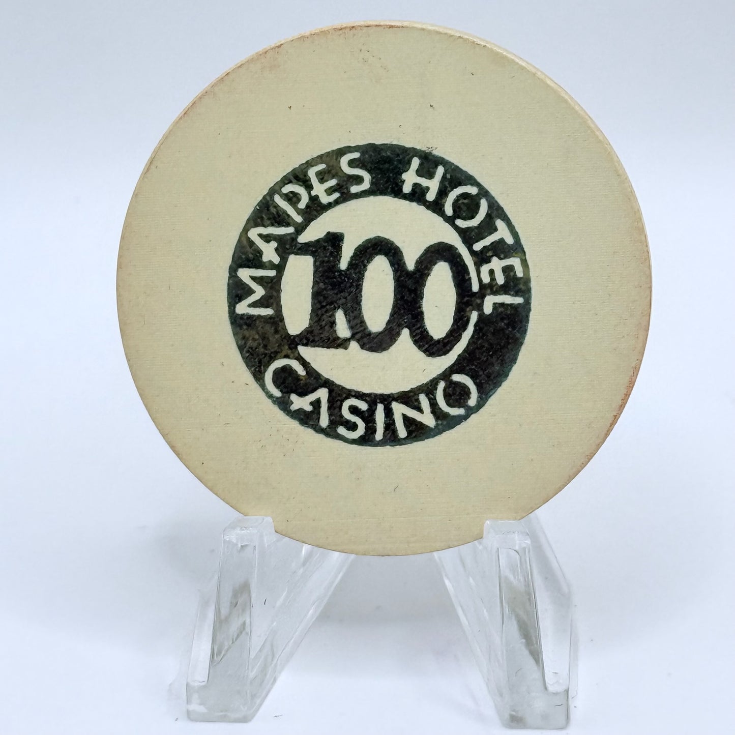 Mapes Hotel Casino Reno Nevada 1948 $100 Casino Chip N5218