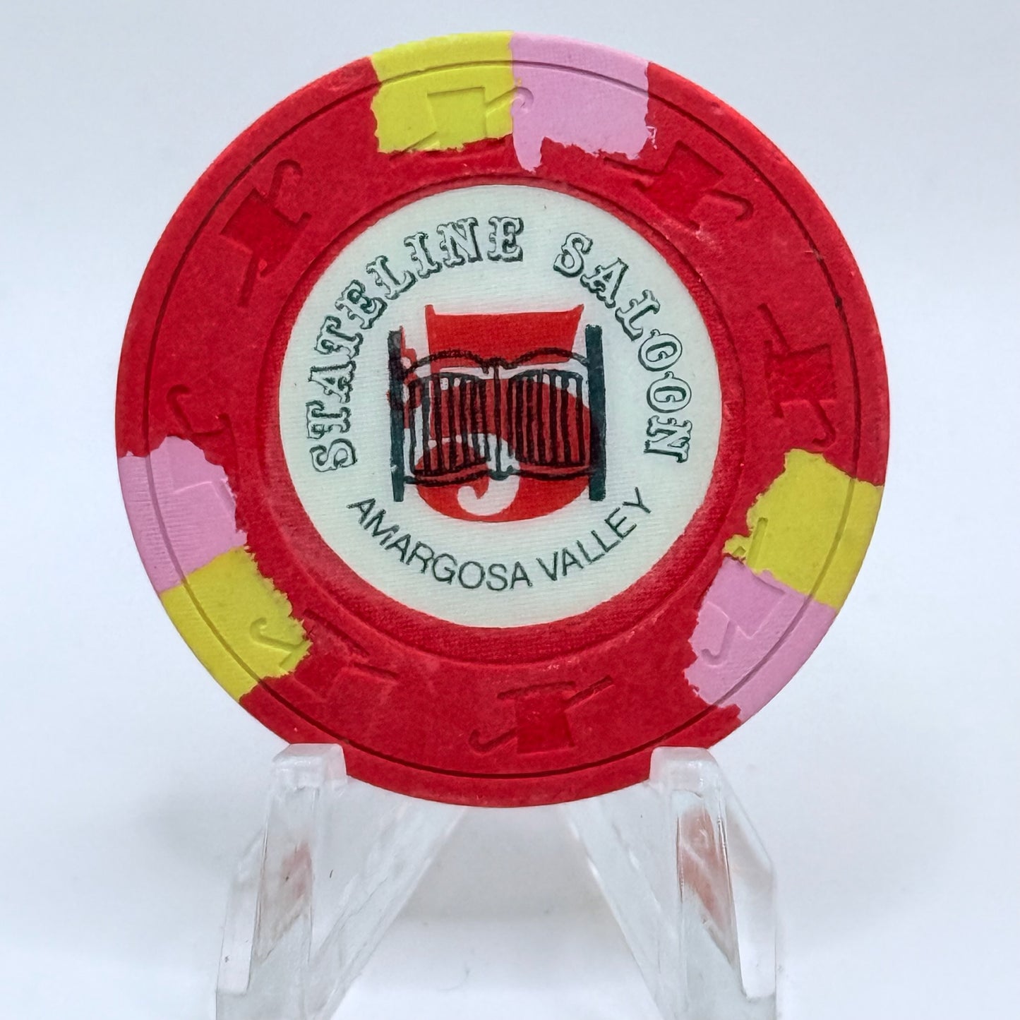 Stateline Saloon Amargosa Valley Nevada 1984 $5 Casino Chip N2557