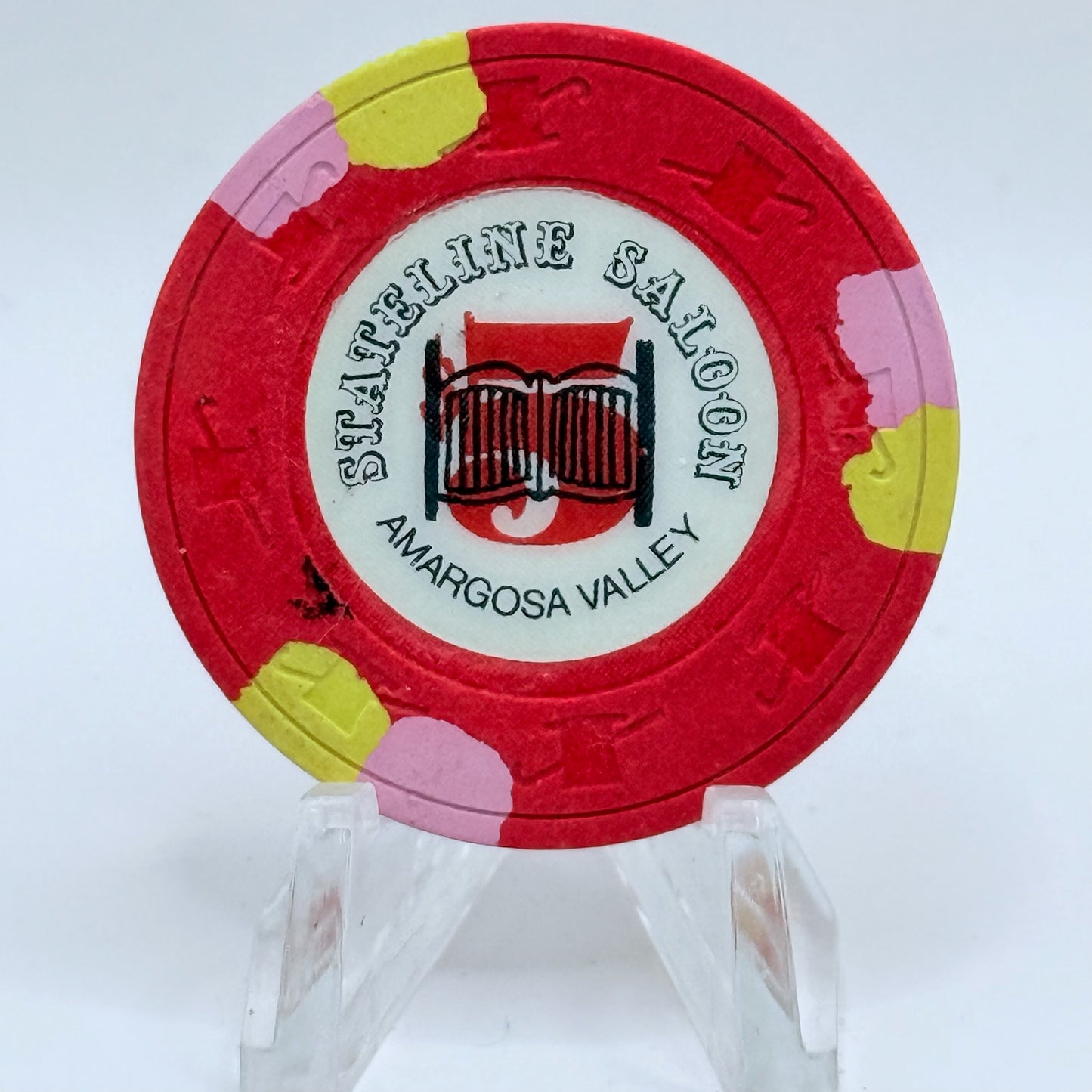 Stateline Saloon Amargosa Valley Nevada 1984 $5 Casino Chip N2557