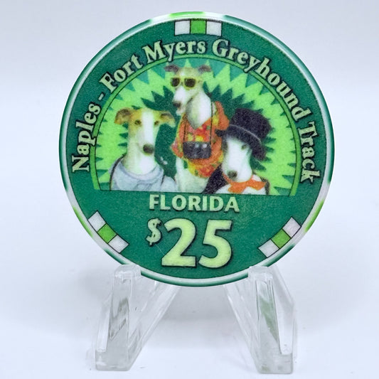 Naples-Fort Myers Greyhound Track Bonita Springs Florida $25 Casino Chip