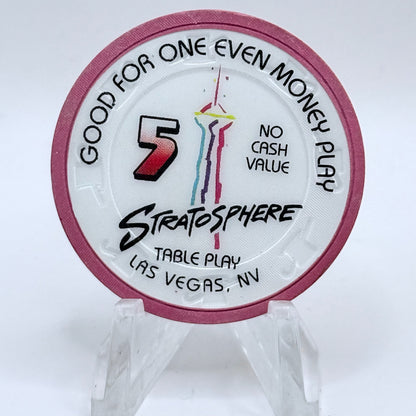 Stratosphere Las Vegas Nevada 1996 $5 NCV Casino Chip V1604
