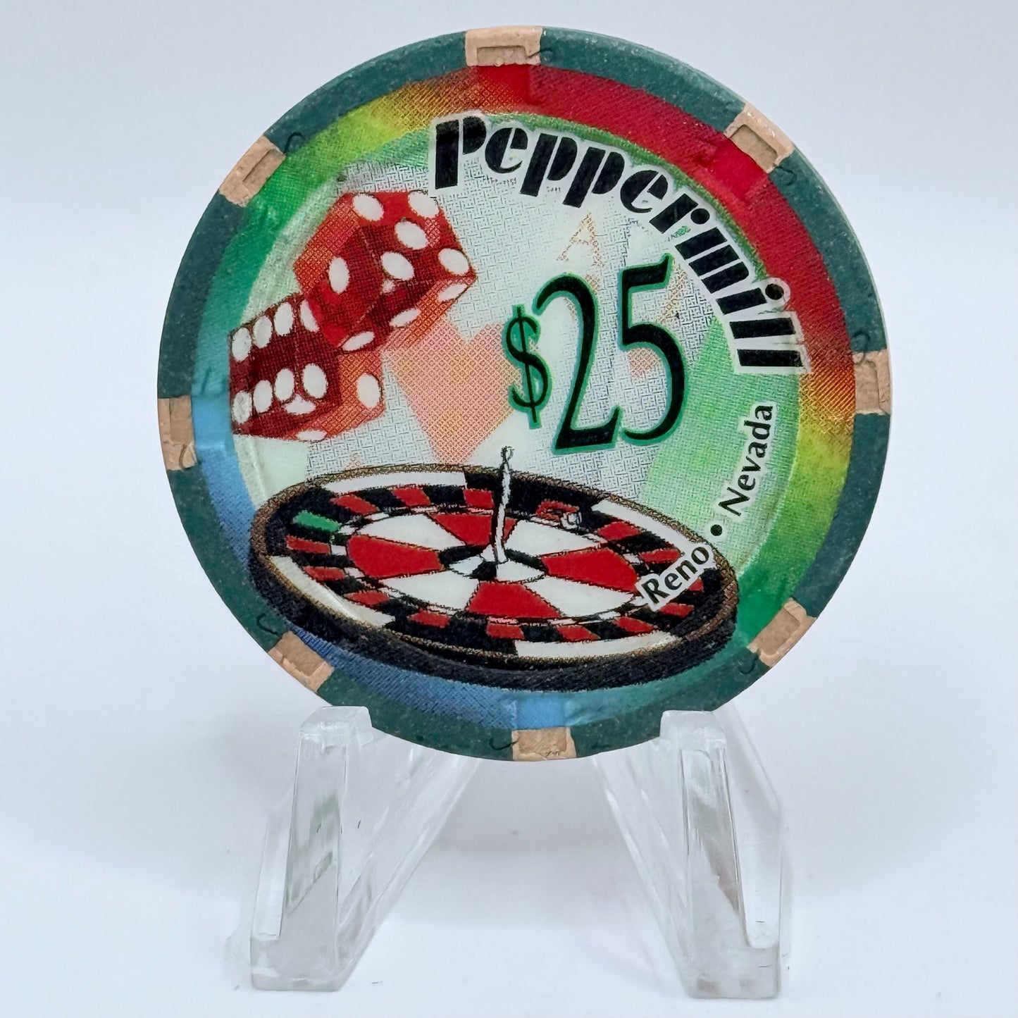 Peppermill Reno Nevada 1995 $25 Casino Chip N2669
