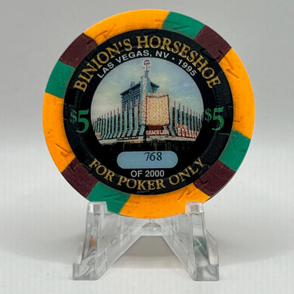 Horseshoe Club (Binion's) Las Vegas NV 1995 LE $5 Chip N2584