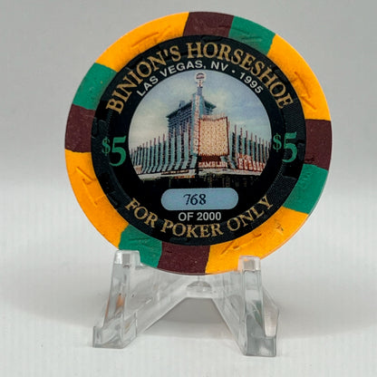 Horseshoe Club (Binion's) Las Vegas NV 1995 LE $5 Chip N2573