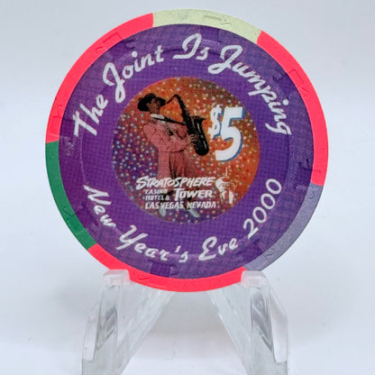 Stratosphere Las Vegas Nevada 2000 'Happy New Year' LE $5 Casino Chip V7516