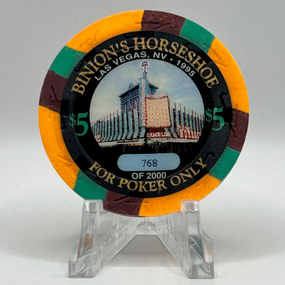 Horseshoe Club (Binion's) Las Vegas NV 1995 LE $5 Chip N2590