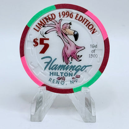 Flamingo Hilton Reno Nevada 1996 'Condor' Series 10 LE $5 Casino Chip N8330