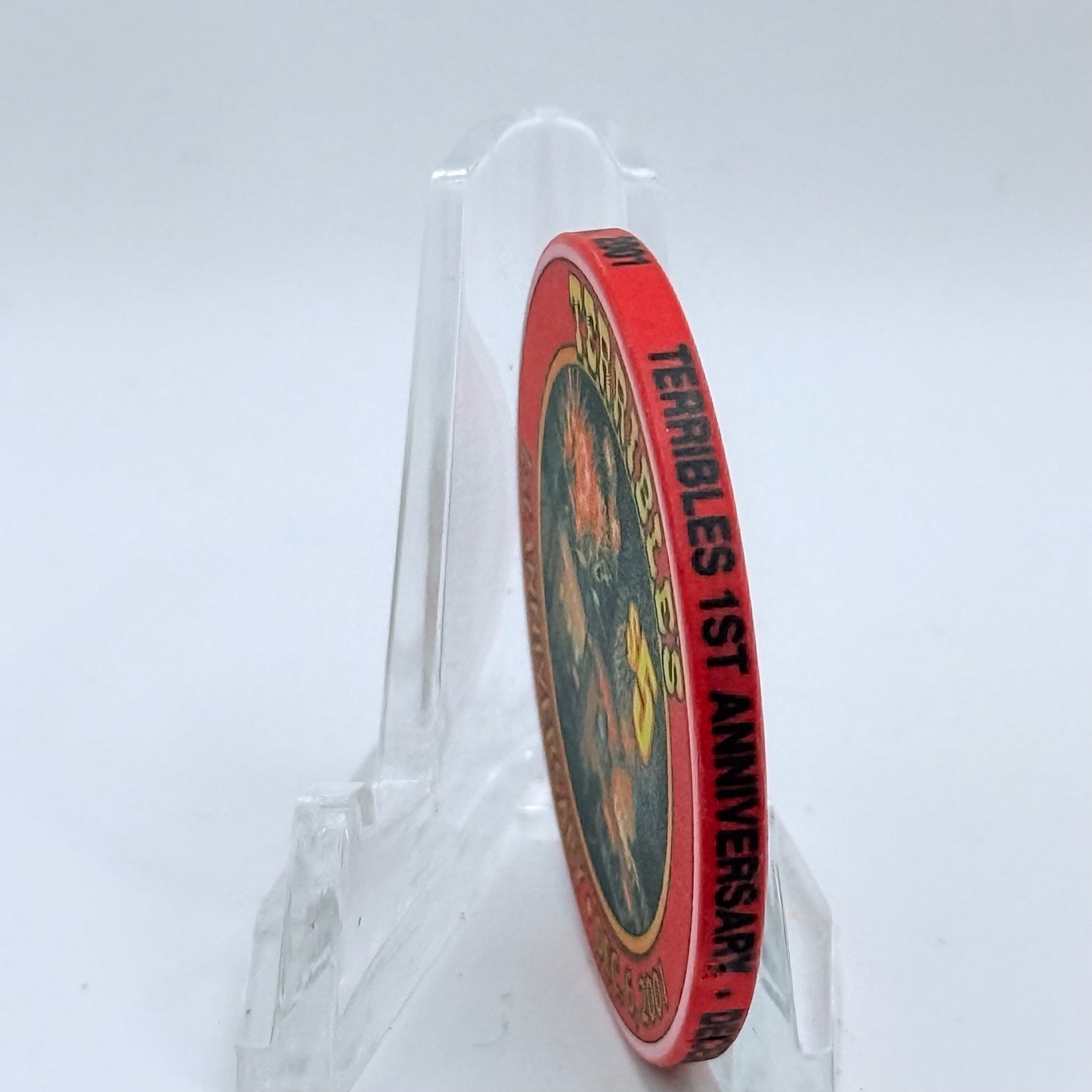 Terrible's Hotel Casino Las Vegas Nevada 2001 'Troy Herbst, 1st Anniversary' LE $5 Casino Chip V9883