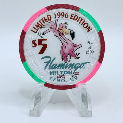 Flamingo Hilton Reno Nevada 1996 'Koala' Series 10 LE $5 Casino Chip N8327