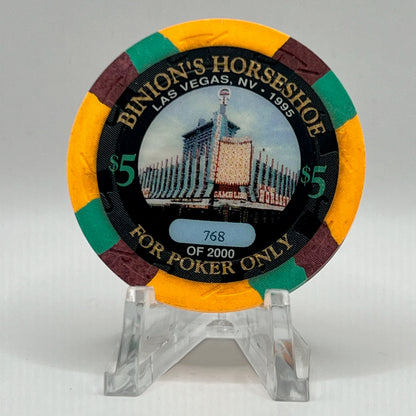 Horseshoe Club (Binion's) Las Vegas NV 1995 LE $5 Chip N2572