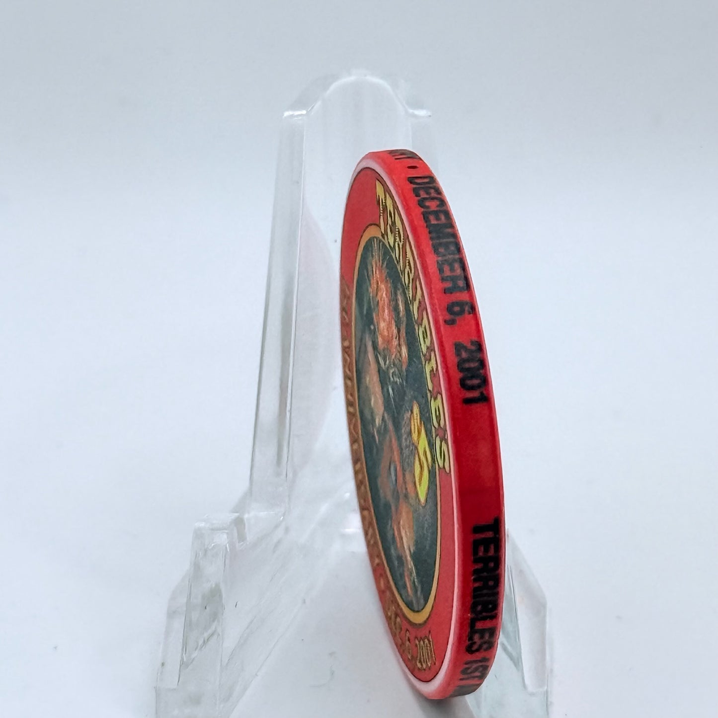 Terrible's Hotel Casino Las Vegas Nevada 2001 'Tim Herbst, 1st Anniversary' LE $5 Casino Chip V9882
