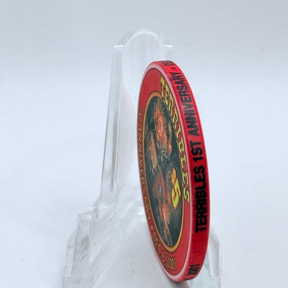 Terrible's Hotel Casino Las Vegas Nevada 2001 'Ed Herbst, 1st Anniversary' LE $5 Casino Chip V9881