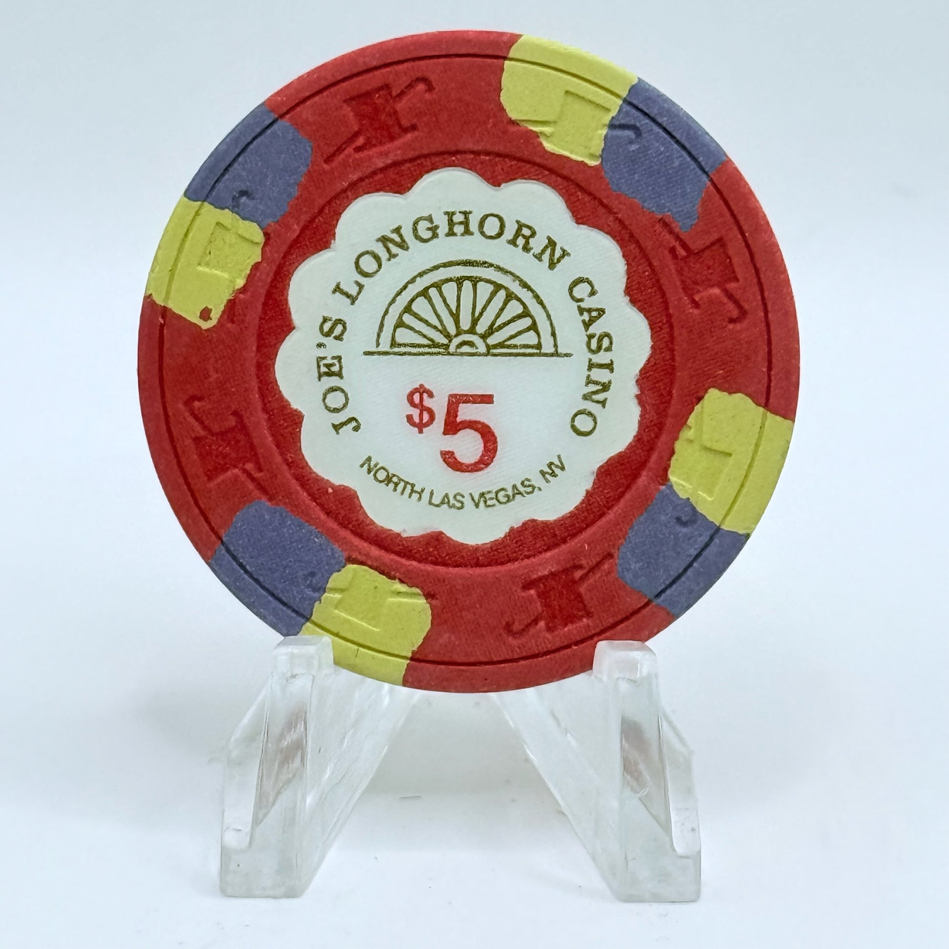 Joe's Longhorn Bar & Casino N. Las Vegas Nevada 1990 $5 Casino Chip N1878