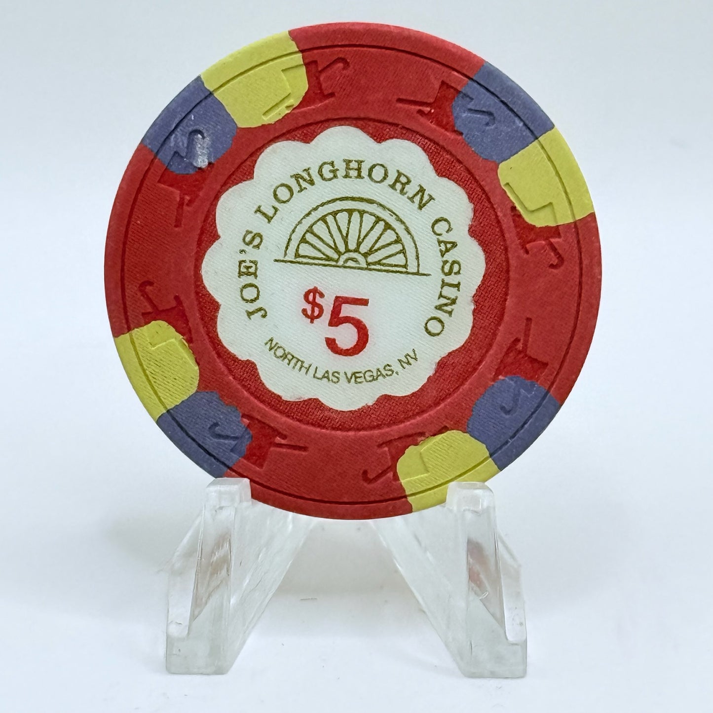 Joe's Longhorn Bar & Casino N. Las Vegas Nevada 1990 $5 Casino Chip N1878