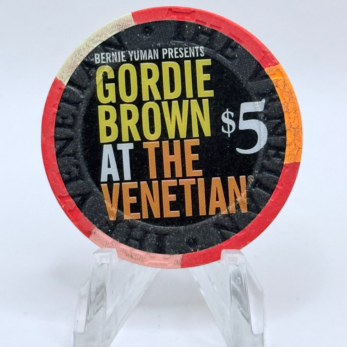 The Venetian Las Vegas Nevada 2006 'Gordy Brown' LE $5 Casino Chip E9245