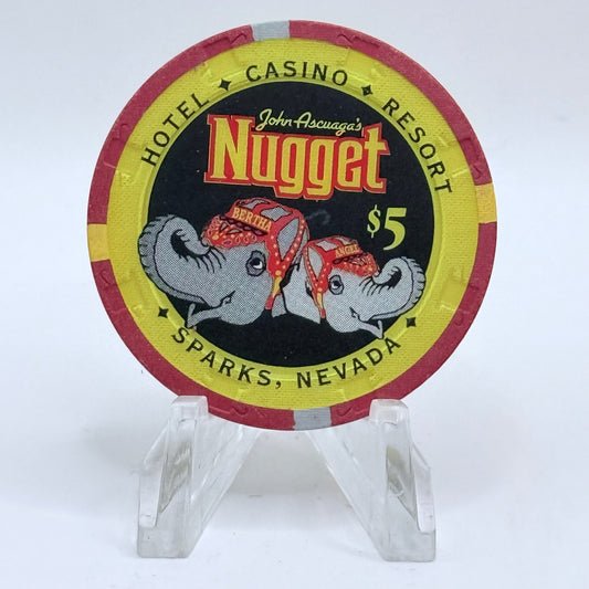 John Ascuaga's Nugget Sparks Nevada 2005 $5 Casino Chip V5132