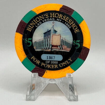 Horseshoe Club (Binion's) Las Vegas NV 1995 LE $5 Chip N2581