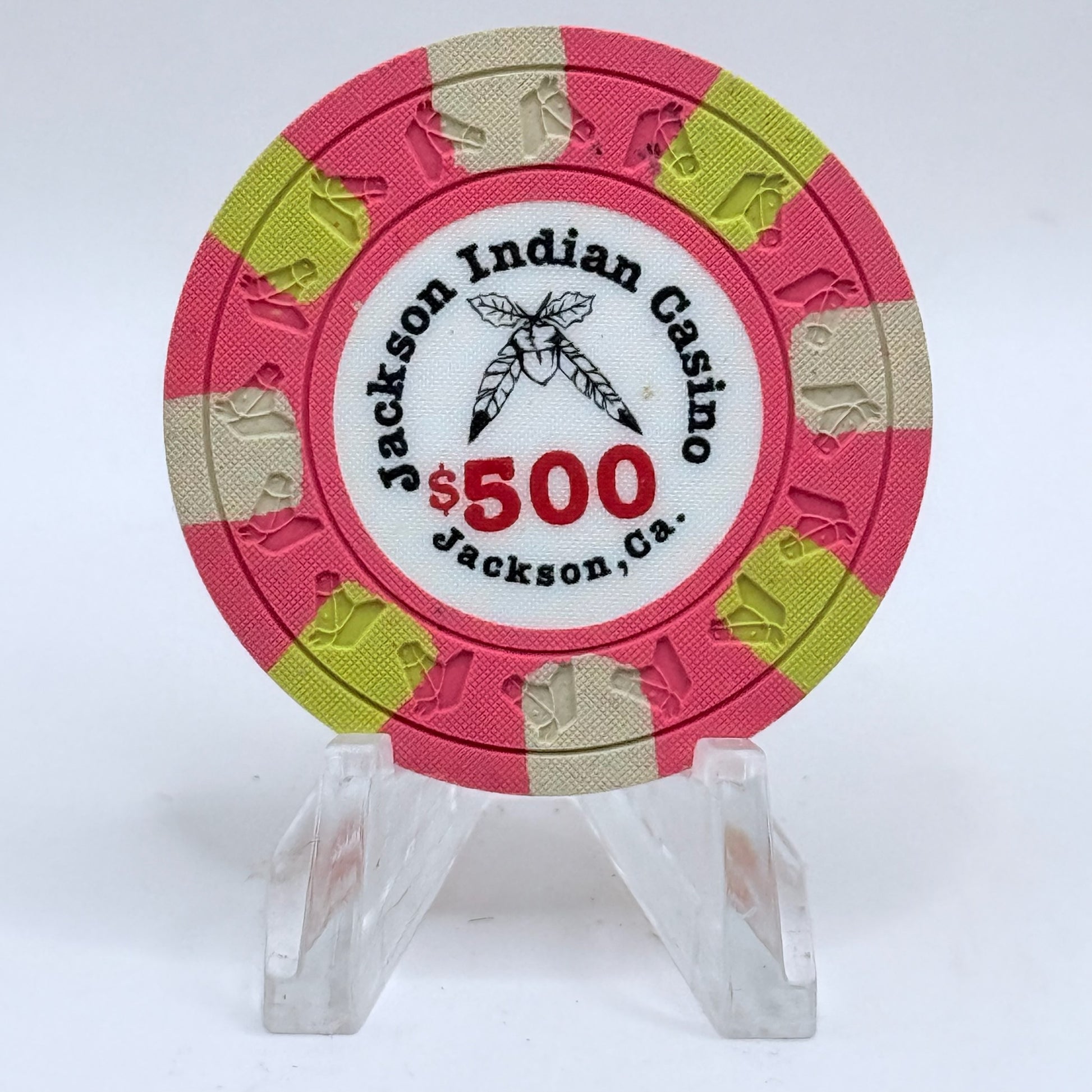 Jackson Rancheria Casino Resort Jackson California $500 Casino Chip