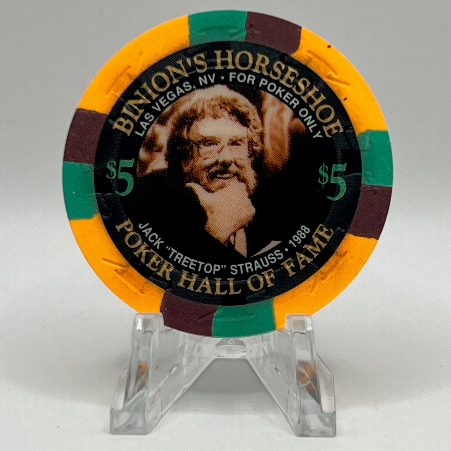 Horseshoe Club (Binion's) Las Vegas NV 1995 LE $5 Chip N2592