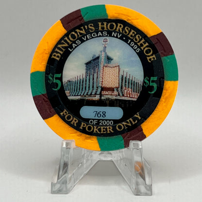 Horseshoe Club (Binion's) Las Vegas NV 1995 LE $5 Chip N2592